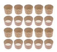 Abaodam Lot de 100 Moules à Muffins en Papier Kraft Résistants la Graisse et Anti-adhésifs pour Cuisson Four, pour Showers et Cantines