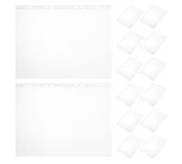 Abaodam Lot de 100 Pochettes Transparentes Protège-dossard de Course en Vinyle 11 Trous 29,8 X 22,9 Cm Porte-dossards Imperméable pour Marathon, Événements Sportifs et