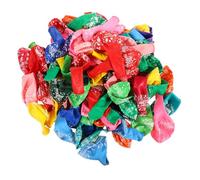 Abaodam Lot de 100 Set de Ballons D'anniversaire en Latex 12 Pouces, 2,8 G, Motifs Colorés Assortis, Décoration de Fête Joyeuse, Fournitures pour Fête D'anniversaire, Style Aléatoire