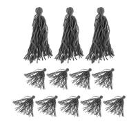 Abaodam Lot de 12 Balais de Ponte Flottants pour Aquarium, Support D'élevage pour Poissons et Crevettes, Matériau en Fibre Synthétique Gris Foncé, Abri Naturel pour Œufs et Frai