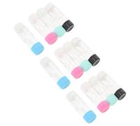 Abaodam Lot de 12 Boîtes à Lentilles de Contact Rgp en Plastique, Étui de Rangement Portable Double Compartiment Hygiénique, Couleurs Noir Vert Rose Bleu, pour Voyage et Usage