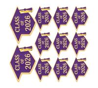 Abaodam Lot de 12 Broches de Remise de Diplôme 2026 Violet, Épingles de Chapeau de Graduation en Métal, Souvenir Cérémonie de Fin D’études pour Étudiants et Enseignants,