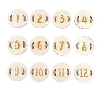 Abaodam Lot De 12 Cartes De Naissance Pour Bébé Mois De Naissance Numéro Accessoires De Photographie Souvenirs Mensuels Pour Bébé