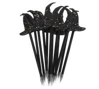 Abaodam Lot de 12 Crayons en Bois Forme Chapeau de Magicien Noir, Facile à Transporter et Créatif, pour Présents D'halloween et Remplissage de Paquet Surprises