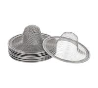 Abaodam Lot de 12 Grilles D'évacuation en Acier Inoxydable Rondes 9 Cm Diamètre, Passoires pour Lavabo, Récupérateur de Cheveux, Couvre-bonde Anti-obstruction Cuisine et Salle de