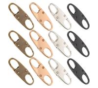 Abaodam Lot de 12 Mousquetons Doubles Antivol pour Fermetures Éclair, Clips Miniatures en Alliage Robuste, Remplacement pour Paquet à Dos et Bagages, Accessoires de Voyage