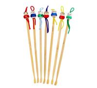 Abaodam Lot de 12 Nettoyants Auriculaires en Bois Motif Poupée Chinoise Accessoires D’Oreille Dessin Animé Dissolvants de Cire Légers et Portables Couleurs Aléatoires Couleur Aléatoire