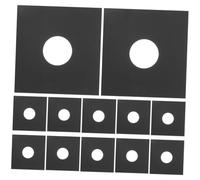Abaodam Lot de 12 Pochettes de Rangement pour Disques Vinyles 12 Pouces en Papier Kraft Noir, Protection Pratique et Stockage Sécurisé pour Vinyles Classiques