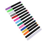 Abaodam Lot de 14 Marqueurs Fluorescents Effaçables à Sec L'eau pour Tableau Led, Craies Liquides Multicolores pour Fenêtres et Verre, Séchage Rapide, Réutilisables Chiffon