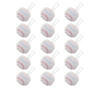 Abaodam Lot de 15 Porte-clés Tennis Miniatures en Peluche Blanche, Pendentifs Décoratifs pour Paquet, Accessoires Sport pour Fans, Présents Souvenirs pour Fête et Équipe, Breloques
