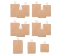 Abaodam Lot de 15 Sachets Souples Rechargeables en Papier Kraft pour Lotion 30-100ml, Pochette Imperméable Facile à Transporter pour Voyage