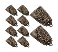 Abaodam Lot de 16 Petites Clochettes en Laiton Vintage Bronze Doré, Mini Carillons Chinois Décoratifs pour Créations Diy, Ornements Feng Shui et Décorations Traditionnelles du