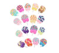 Abaodam Lot de 17 Breloques en Pâte Polymère Sucette Accessoires Photo Mignons Fournitures pour Bricolage Scrapbooking Réaliste Kawaii Utilisation Multiples