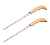 Abaodam Lot de 2 à Main pour Jardinage Lame Double Denture Poignée Bois Antidérapante Coupe pour Élagage D’Arbres Camping et Travail du Bois Outil Portable Léger et Compact