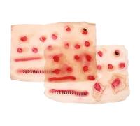 Abaodam Lot de 2 Autocollants Cicatrice d'halloween Réalistes, Maquillage Costume Temporaire Faux Sang, Facile à Appliquer et Sûr pour Cosplay, Fêtes, Spectacles et Jeux d'horreur