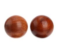 Abaodam Lot de 2 Balles de Massage en Bois Naturel Balles d'Exercice Rondes Mains Accessoires de Relaxation et Stimulation des Points d'Acupuncture pour Réduire le Stress et Améliorer