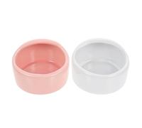 Abaodam Lot de 2 Bassins pour Aliments pour Hamsters en Céramique Surface Lisse et Design Pratique, Gamelles Lavables pour Petits Animaux Domestiques