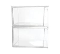 Abaodam Lot de 2 Boîtes de Rangement pour Cosmétiques en Pet Transparent, Résistantes aux Chocs et Rayures, pour Organiser Maquillage sous L'évier