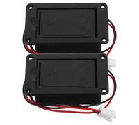Abaodam Lot de 2 Boîtiers de Piles en Plastique avec Connecteur à 2 Broches pour Micros Actifs de Guitare Et de Basse - Pièces Et Accessoires pour Guitare Acoustique