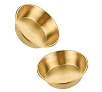 Abaodam Lot de 2 Bols à Sauce en Acier Inoxydable 5 Cm Plaqué Or, Plats à Sauce Pratiques et Lavables pour Condiment, Bol à Trempette pour Maison et Table, Récipient à Épices