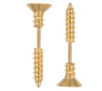 Abaodam Lot de 2 Boucles D’Oreilles à Vis Spirale en Acier Inoxydable Doré Puces D’Oreilles Unisexes pour Cartilage Hypoallergéniques et Confortables Bijoux Piercing D’Oreille pour