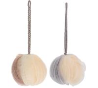 Abaodam Lot de 2 Boules Filet Colorées, Éponges de Bain Écologiques pour Bain Moussant, Nettoyant Doux Peau, Accessoires de Polyvalents