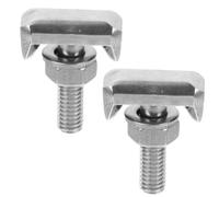 Abaodam Lot de 2 Boulons en T Noirs en Acier Inoxydable 304 Écrous Résistants à la Corrosion pour Borne de Câble de Batterie Automobile Vis de Fixation Compatibles Voiture Usage