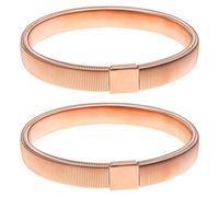 Abaodam Lot de 2 Bracelets à Ressort pour Homme Jarretière de Manche en Alliage Couleur Or Rose Anneaux de Bras Élastiques Adaptés aux Chemises et Occasions Quotidiennes