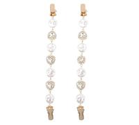 Abaodam Lot de 2 Broches Baroques en Perles Dorées, Clips pour Châle et Cardigan, Épingles à Pull Anti-décoloration, Accessoires Élégants pour Femmes, Usage Quotidien et Cérémonies