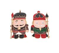 Abaodam Lot de 2 Broches Bijoux Casse-noisette en Alliage Émaillé, Broches Décoratives de Soldat, Épingles à Chapeau pour Femmes, Accessoires Festifs pour Vestes, Robes et Paquet