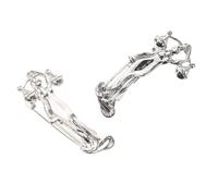 Abaodam Lot de 2 Broches Épingle de Revers en Alliage Argenté, Statue Grecque Élégante pour Costume et Chemise Habillée, Accessoire Décoratif pour Tenues Formelles et Soirées
