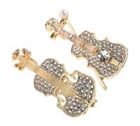 Abaodam Lot De 2 Broches Pour Violon : Mini-violon, Instrument De Musique Miniature, Broche Tendance Pour Vêtements, Musical Pour Elle