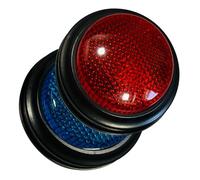 Abaodam Lot de 2 Buzzers de Jeu pour Garçon et Filles Rouges et Bleus Boutons Lumineux et Sonores sans Pile Buzzer Interactif pour Quiz Scolaires et Jeux Éducatifs en Classe Famille