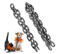 Abaodam Lot de 2 Chaînes en Plastique Factices Simulant Une Chaîne en Fer 1 Mètre 2 Mètres Accessoire de Costume Prisonnier pour Halloween Décoration Réaliste et Légère pour Fête et