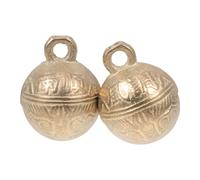 Abaodam Lot de 2 Clochettes en Cuivre 38 Mm pour Chiens, Pendentifs Suspendus Décoratifs, Clochettes Solide pour Colliers D’animaux de Compagnie, pour Suivi et Décoration