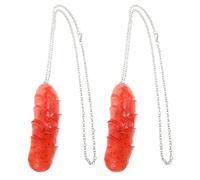 Abaodam Lot de 2 Colliers Pendentifs Gourmands de Hot-Dog Réaliste Bijoux Humoristiques Légers pour Femmes et Couples Accessoires de Fête Originaux et Amusants