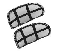 Abaodam Lot de 2 Coussins Appui-tête pour Siège Auto Noir, Oreillers Cervicaux en Acier et Maille Néoprène, Fatigue du Cou, Design Compact pour Conduite