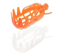 Abaodam Lot de 2 Cueilleurs de Fruits Petits Formats Paniers Orange et Blanc, Outil Léger en Plastique Lisse pour Récolte de Kaki, Myrtille, Accessoire Jardinage Pratique et