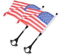 Abaodam Lot de 2 Drapeaux de Sécurité pour Guidon de Vélo Cyclisme Drapeaux Américains Résistants aux Intempéries Décoration Vélo Haute Visibilité Usage Extérieur