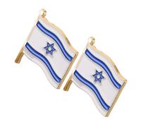 Abaodam Lot De 2 Épinglettes Drapeau D'israël En Émail Métallisé, Broches à Vêtements Patriotiques, Légères Et Solide, Accessoires Pour Événements Et Tenues Formelles, Souvenir Symbolique