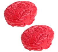 Abaodam Lot de 2 Faux Cerveaux Humains en Latex Réalistes pour Halloween Accessoires D’Horreur et Décoration de Maison Hantée Modèles de Cerveau Humain pour Jeux et Farces Usage