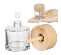 Abaodam Lot de 2 Flacons Diffuseurs en Verre 50ml Blancs, Décoratifs et Fonctionnels, Mini Vases pour Diffuseur de Parfum, pour Décoration de Salle