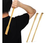 Abaodam Lot de 2 Gratte-dos Longs en Bambou pour Soulager les Démangeaisons du Dos, Outil Relaxant Portable Manche Solide pour Hommes et Seniors en Détente Corporelle