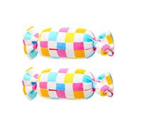 Abaodam Lot De 2 Jouets à Mâcher pour Chien en Peluche Molle, Carré Coloré, Nettoyant Dentaire, Usage Quotidien, Adapté Chiens Petits, Moyens Et Grands
