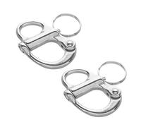 Abaodam Lot de 2 Manilles à Ressort Auto-bloquantes en Acier Inoxydable 35mm 316, Manille Pivotante Marine Sécurisée pour Gréement de Voile et Accessoires Nautiques