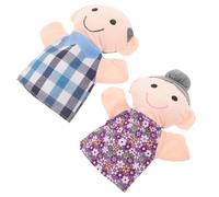 Abaodam Lot de 2 Marionnettes à Main en Peluche Représentant Grand-père et Grand-mère, Marionnettes pour Tout-Petits de 1 à 4 Ans, Éducatif pour Raconter des Histoires et Jeux de Rôle