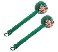 Abaodam Lot de 2 Marteaux de Massage Musculaire en Coton Vert 31 CM Outil de Massage Traditionnel Chinois pour Nuque et Corps Masseur Portable Bien-Domicile