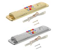 Abaodam Lot de 2 Mezouzas Métalliques Parchemin Décorations Religieuses Judaïques pour Porte d'Entrée Maison Artisanales
