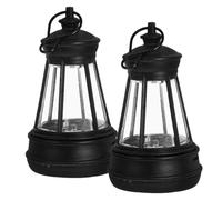 Abaodam Lot de 2 Mini Lanternes Solaires en Résine pour Jardin Extérieur, Petites Lampes Suspendues 4,8x8,5 Cm, Éclairage Décoratif Animalier, Résistantes aux Intempéries, Ambiance Chaleureuse