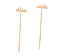 Abaodam Lot de 2 mini râteaux zen pour la méditation, améliorer la créativité avec les râteaux à sable traditionnels pour la paix intérieure